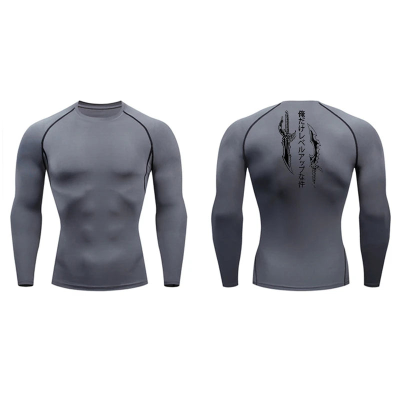 Double Blades Long Sleeve Compression Shirt