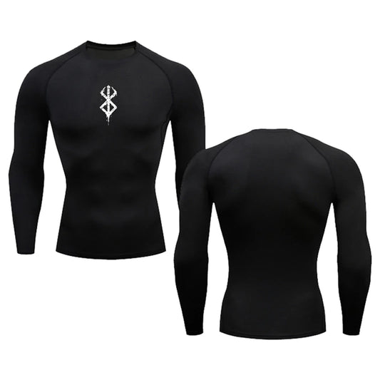 Berserk Simple Logo Long Sleeve Compression Shirt