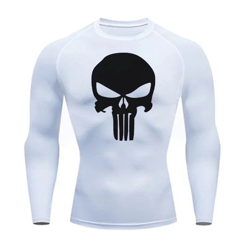 Skull Long Sleeve Compression Shirt