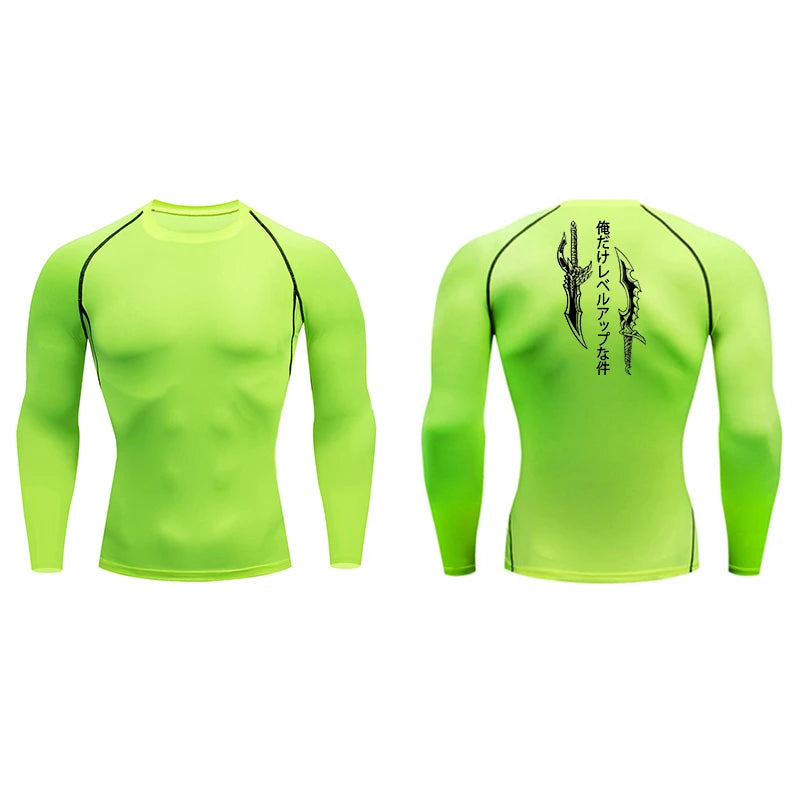 Double Blades Long Sleeve Compression Shirt