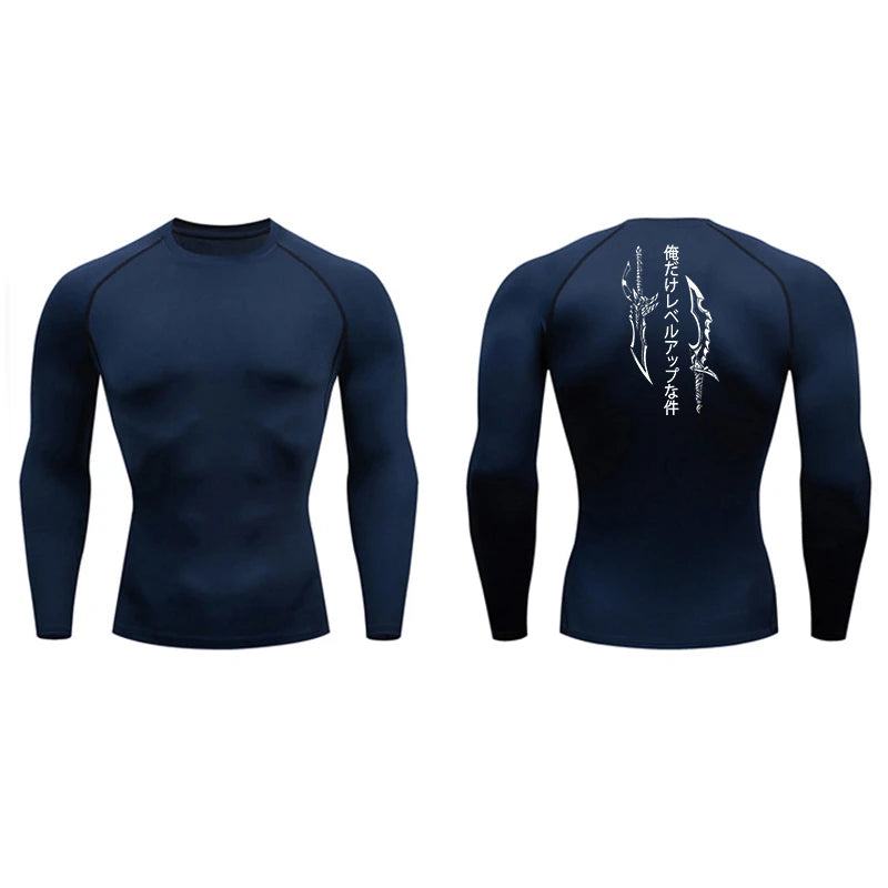 Double Blades Long Sleeve Compression Shirt