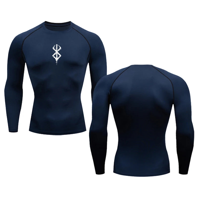 Berserk Simple Logo Long Sleeve Compression Shirt