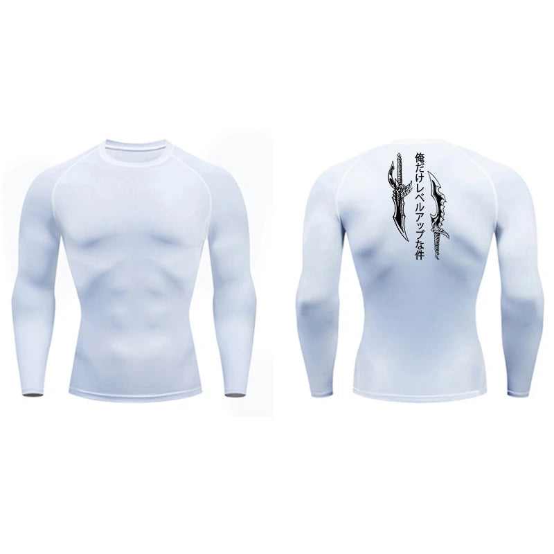 Double Blades Long Sleeve Compression Shirt