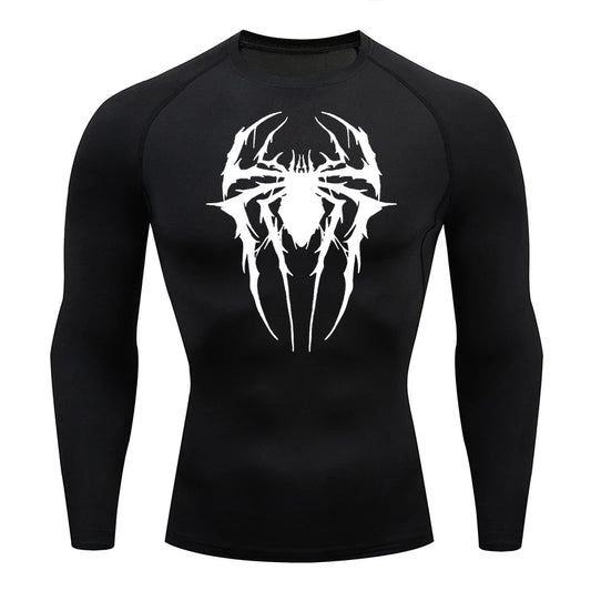 Hairy Spider Long Sleeve Compression Shirt