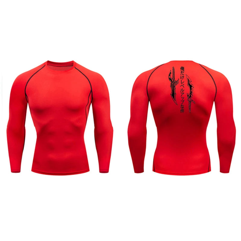 Double Blades Long Sleeve Compression Shirt