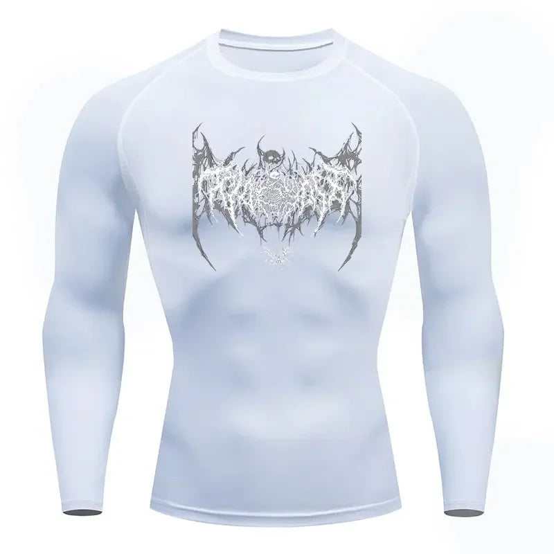 Berserk Bones Logo Long Sleeve Compression Shirt