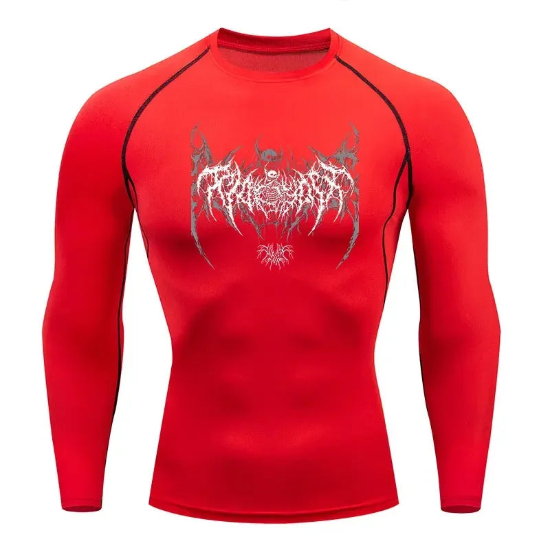 Berserk Bones Logo Long Sleeve Compression Shirt