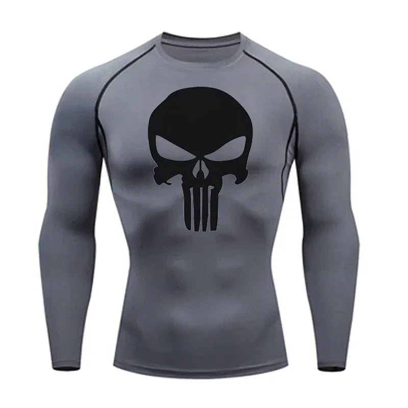 Skull Long Sleeve Compression Shirt