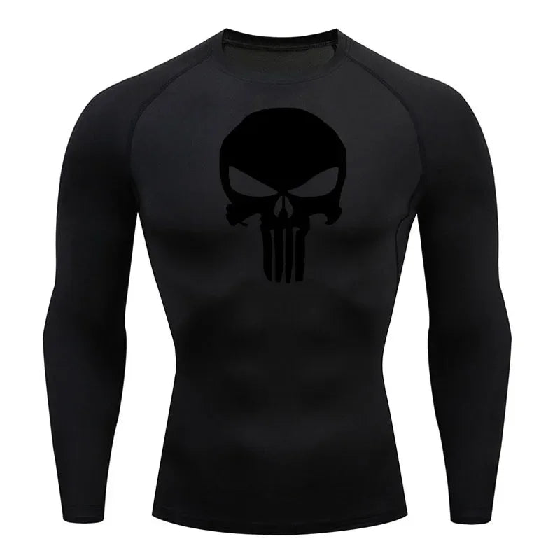 Skull Long Sleeve Compression Shirt