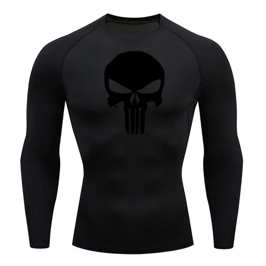 Skull Long Sleeve Compression Shirt