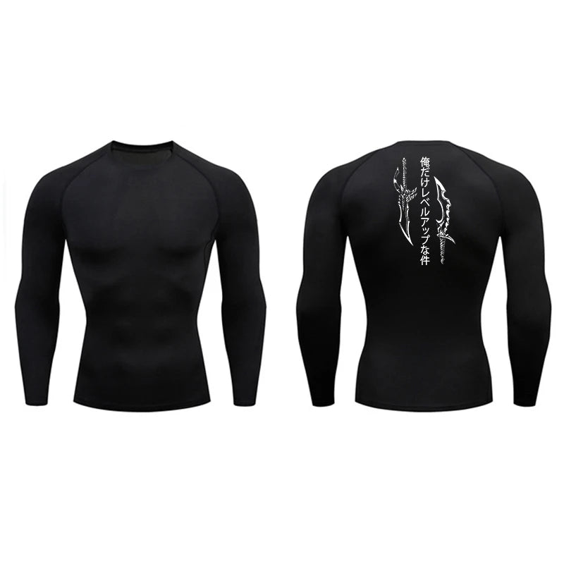 Double Blades Long Sleeve Compression Shirt