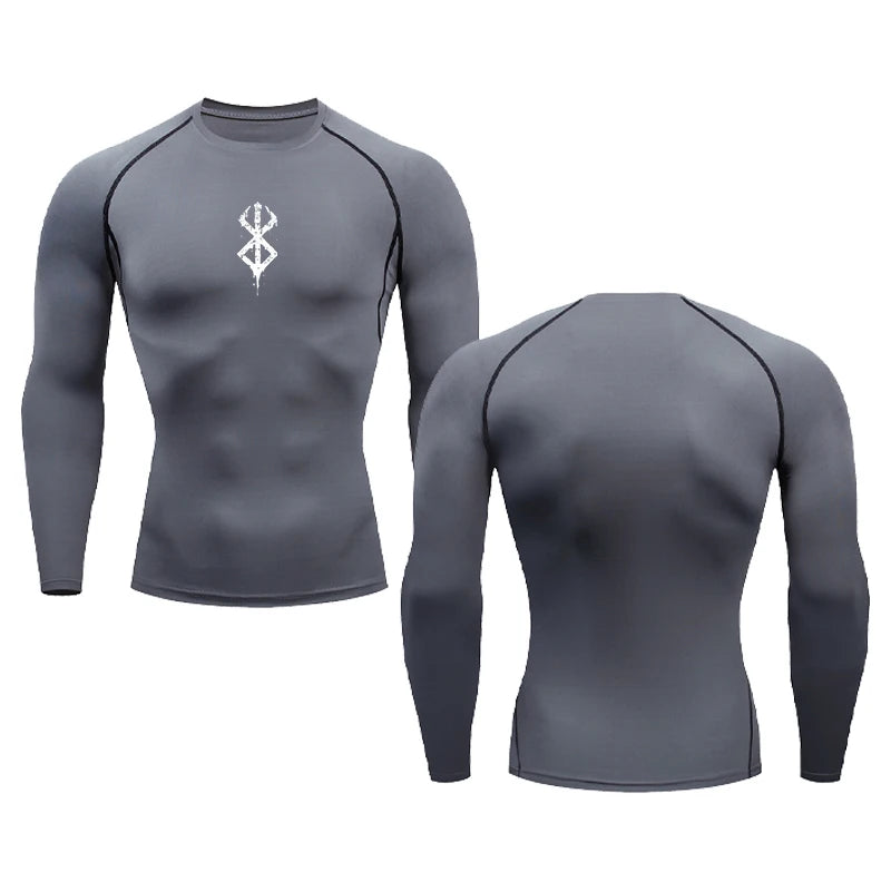 Berserk Simple Logo Long Sleeve Compression Shirt